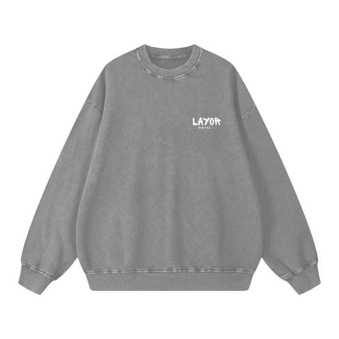 Acid Wash Oversize Sweatshirt - 360 GSM