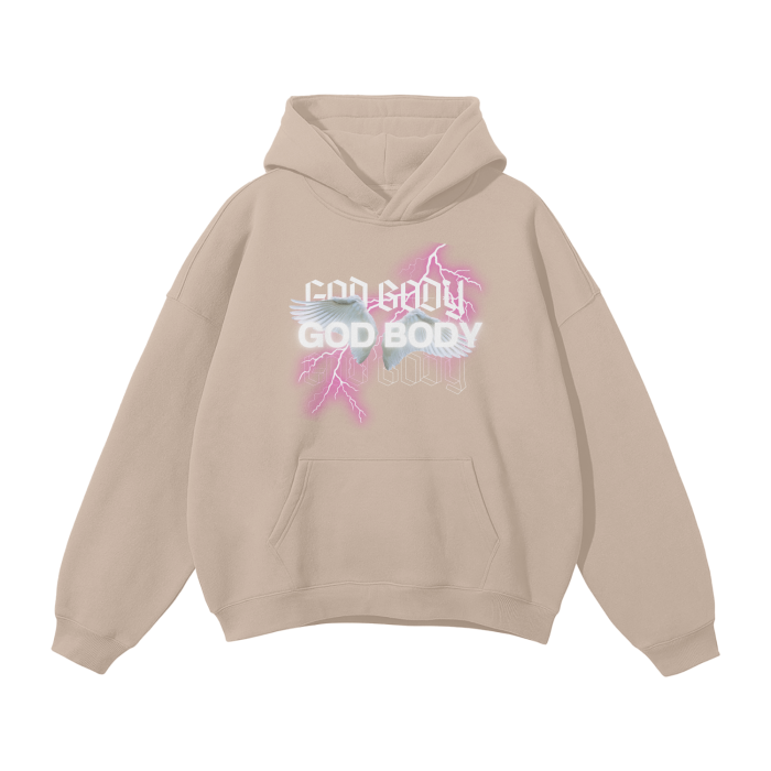 Streetwear Unisex Oversized Solid Color Fleece Hoodie